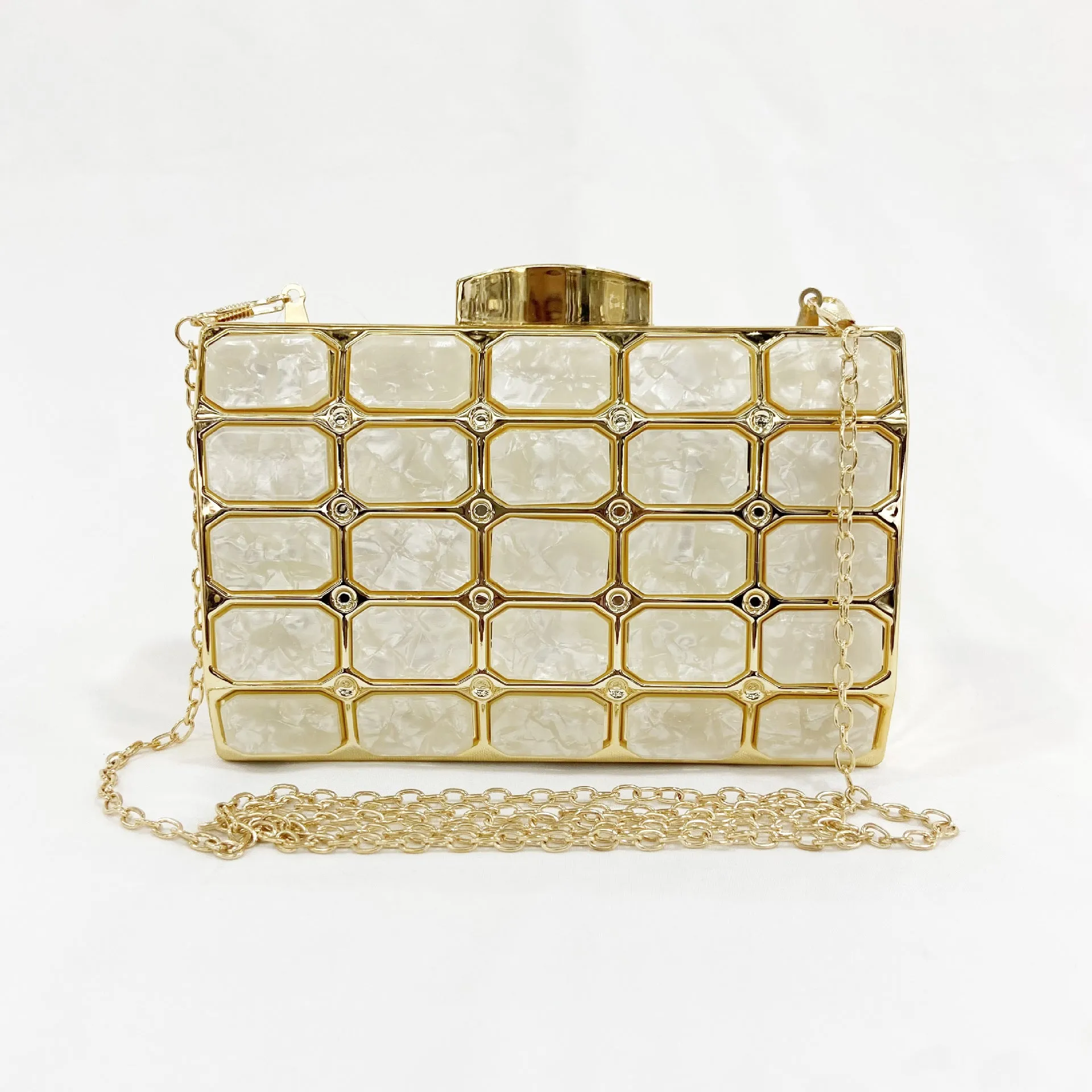 Stone Pattern Acrylic Dinner Bag For Women's Party