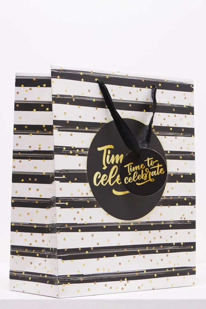 Stripe Gift Bag Natural