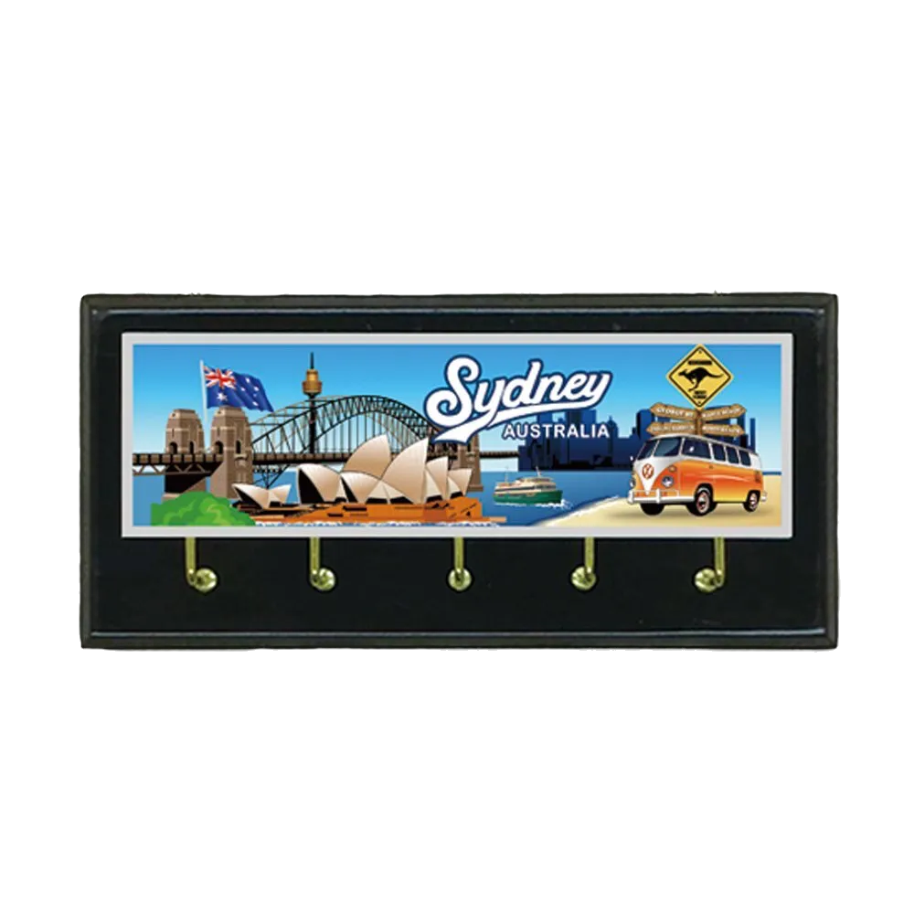 Sydney Harbour with Kombi Van - Key Holder