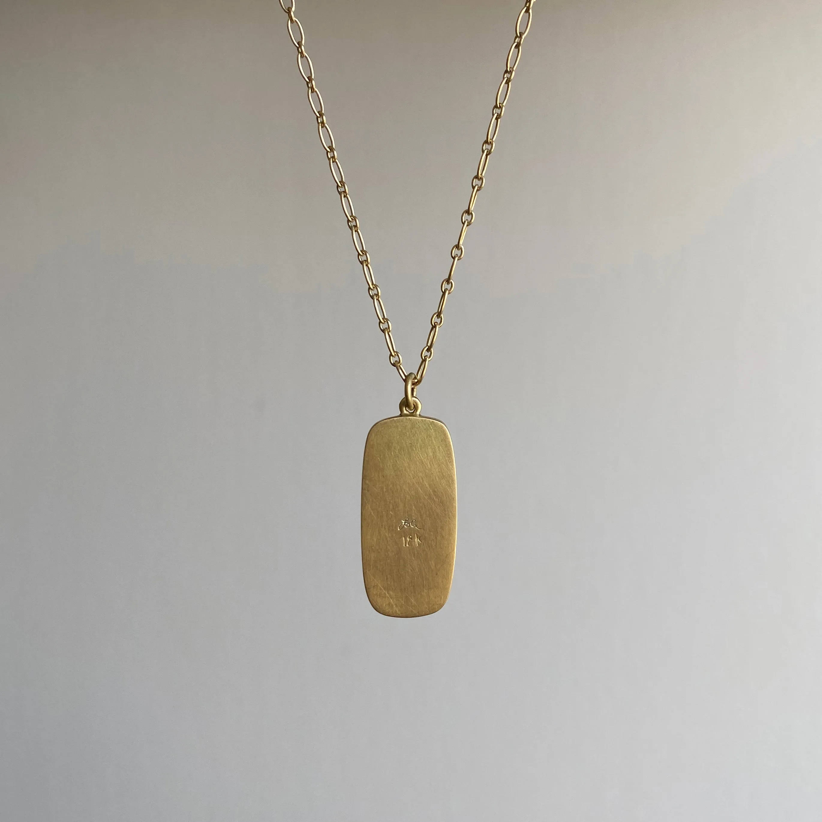 Tanzanite Rectangle Cushion Necklace