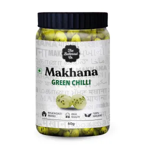 The Butternut Co. Makhana - Flavored Green Chilli - 60g, Natural, High Protein & Fibre, Gluten Free, Vegan (Pack of 1)