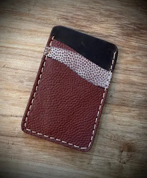 The Rudy-vertical, black buffalo leather