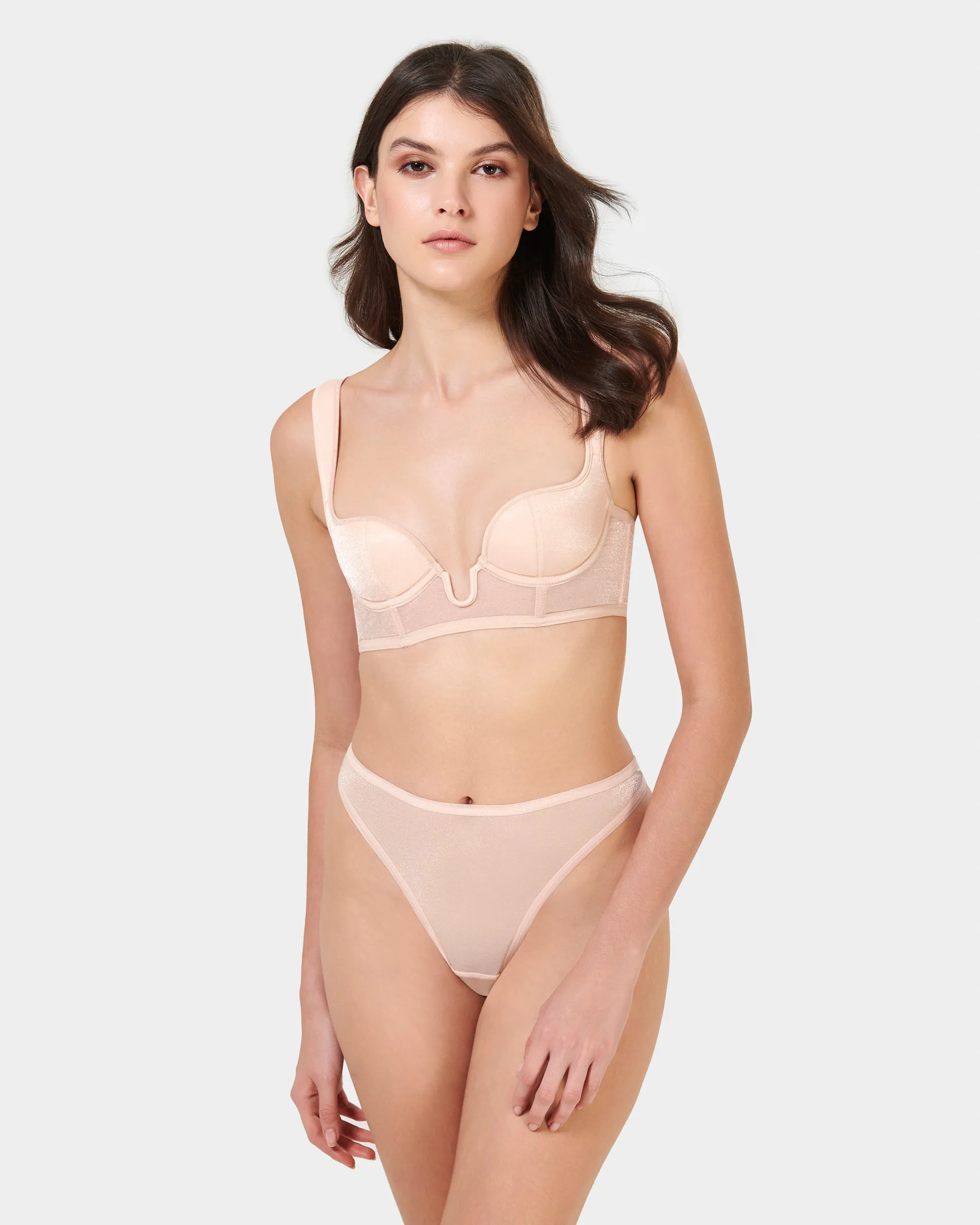 Thena High-Waist Thong Frosted Caramel