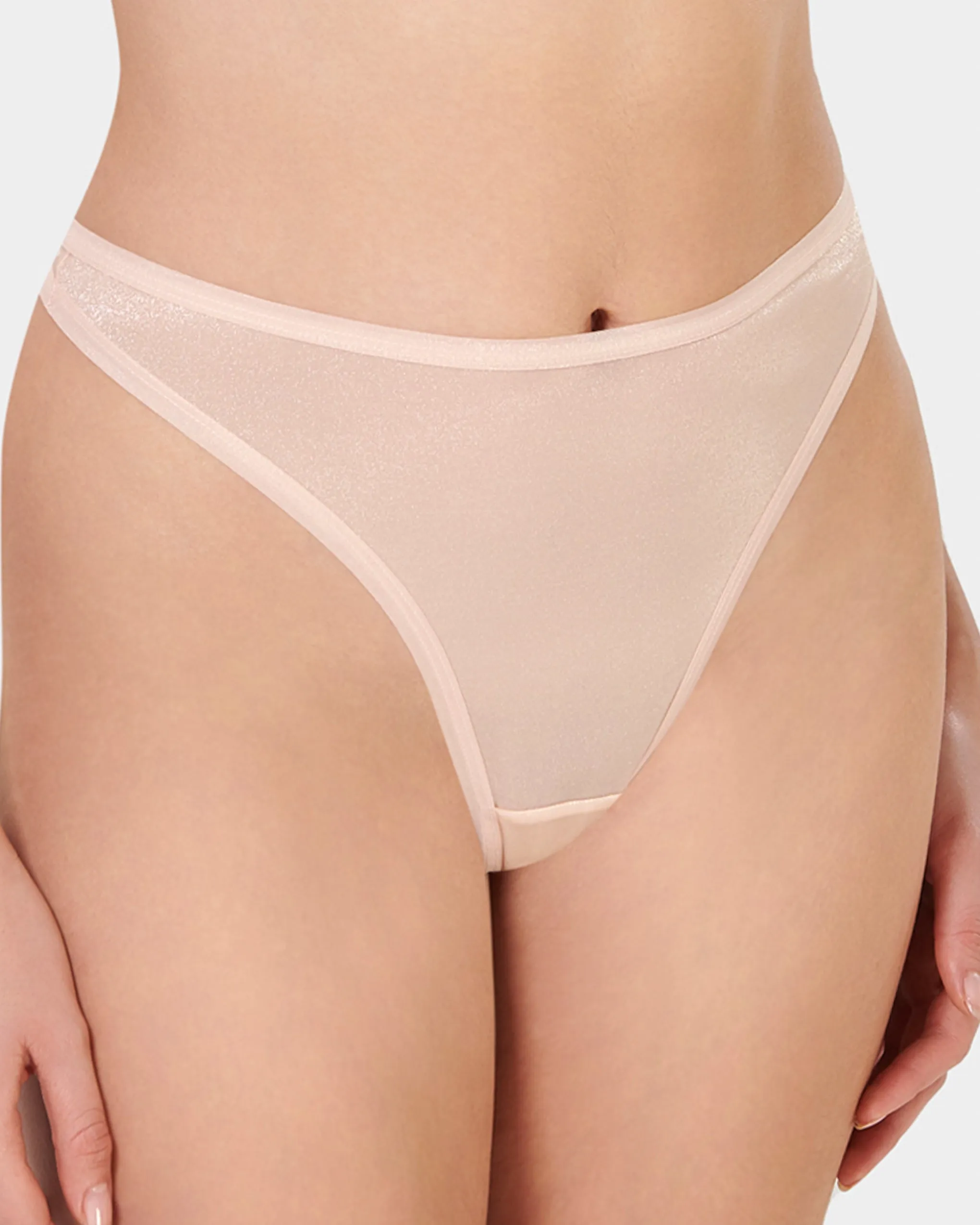 Thena High-Waist Thong Frosted Caramel
