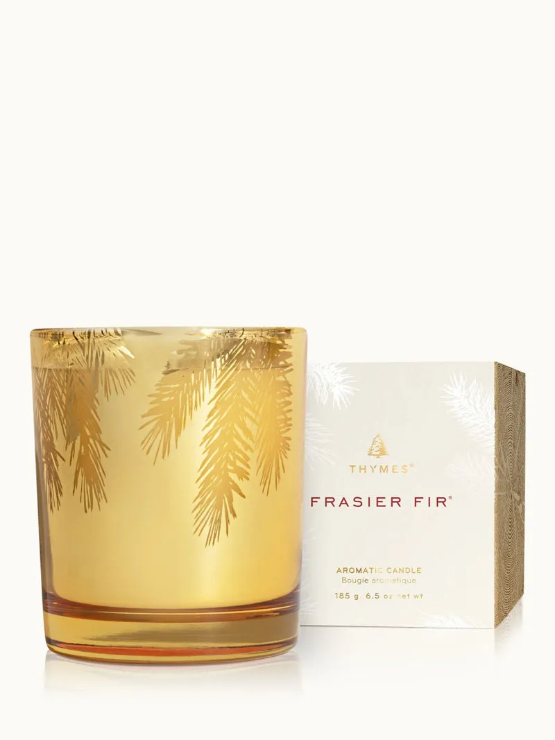 Thymes Frasier Fir Candle Gilded Gold - 6.5oz