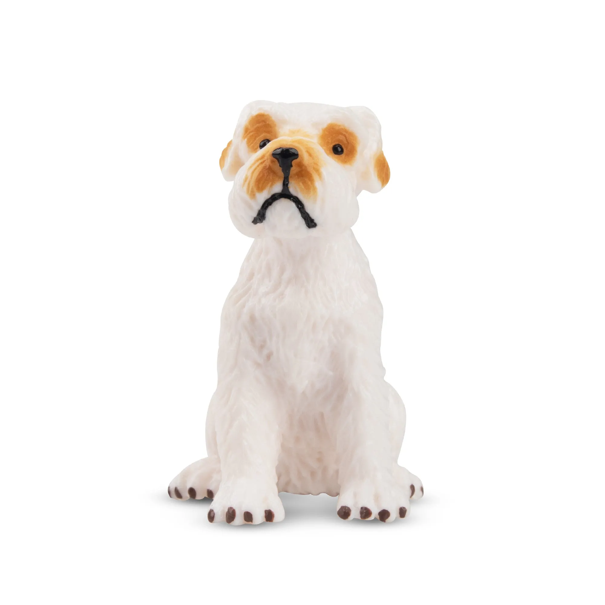 Toymany Mini Sitting White Schnauzer Puppy Figurine Toy
