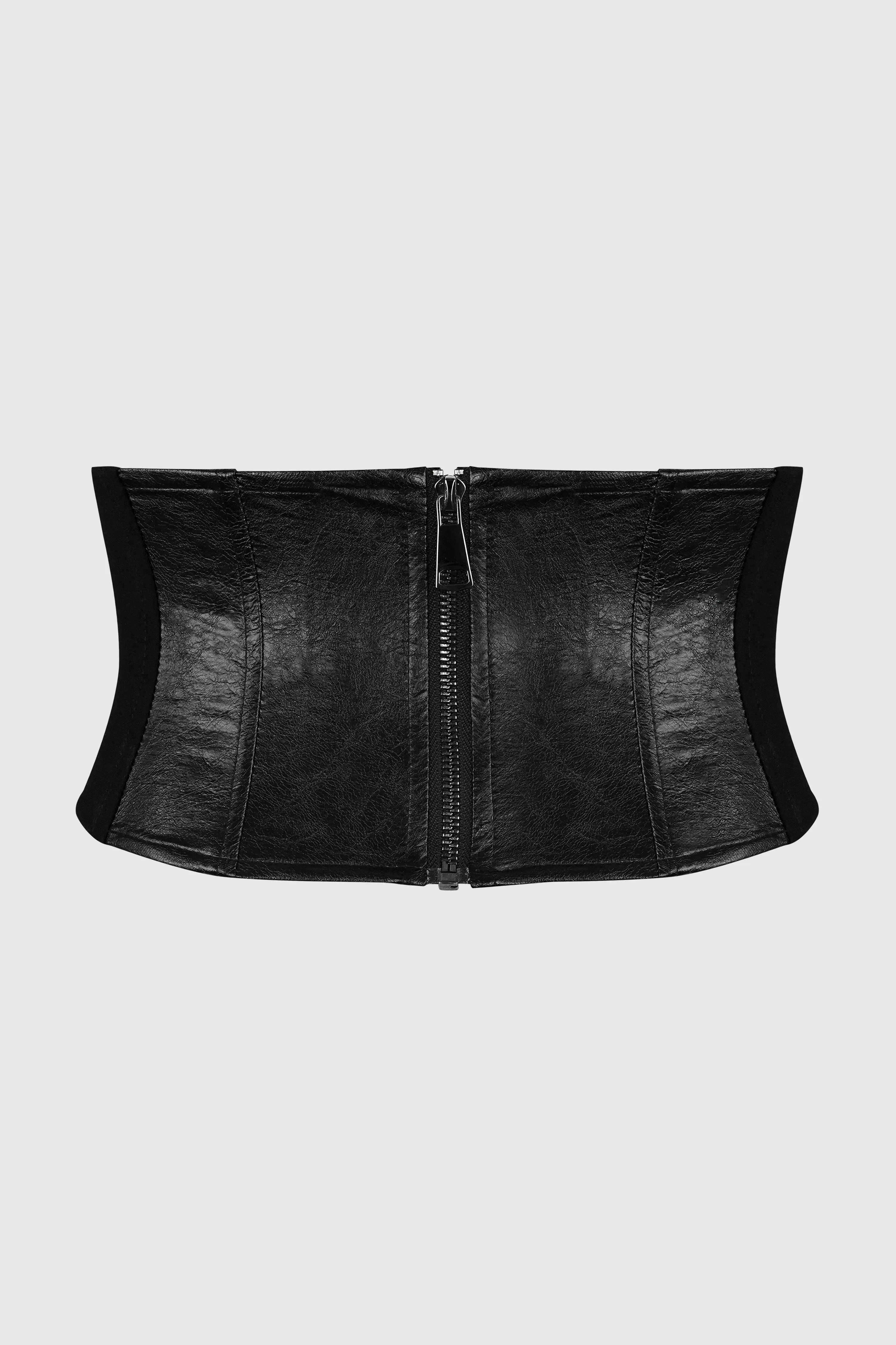 VEGAN LEATHER CORSET BELT W/ POCKET