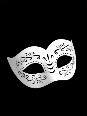 Vegan Leather Mask - White