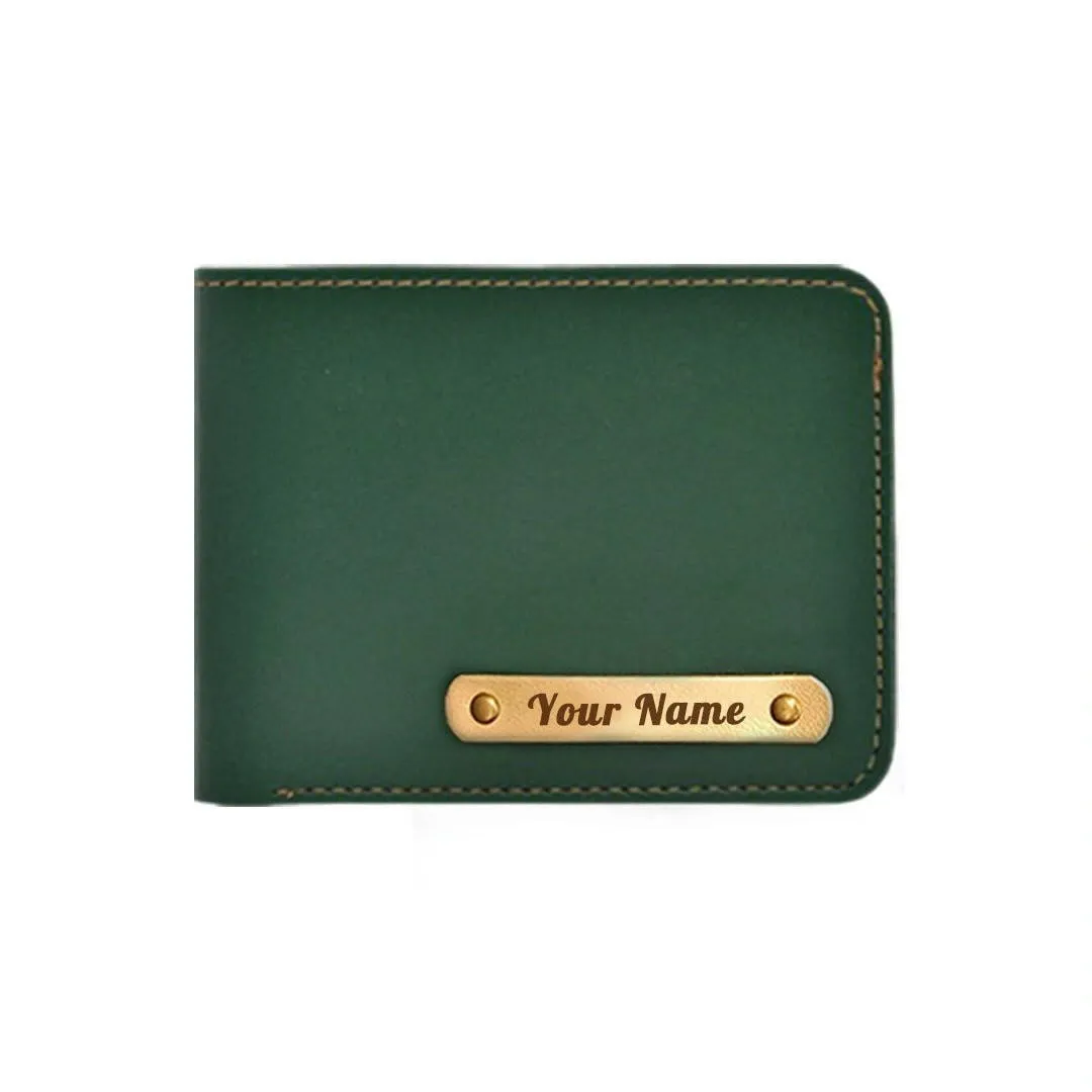 Vegan Wallet & Metal Pen Set – Green, Personalized Gift for Men