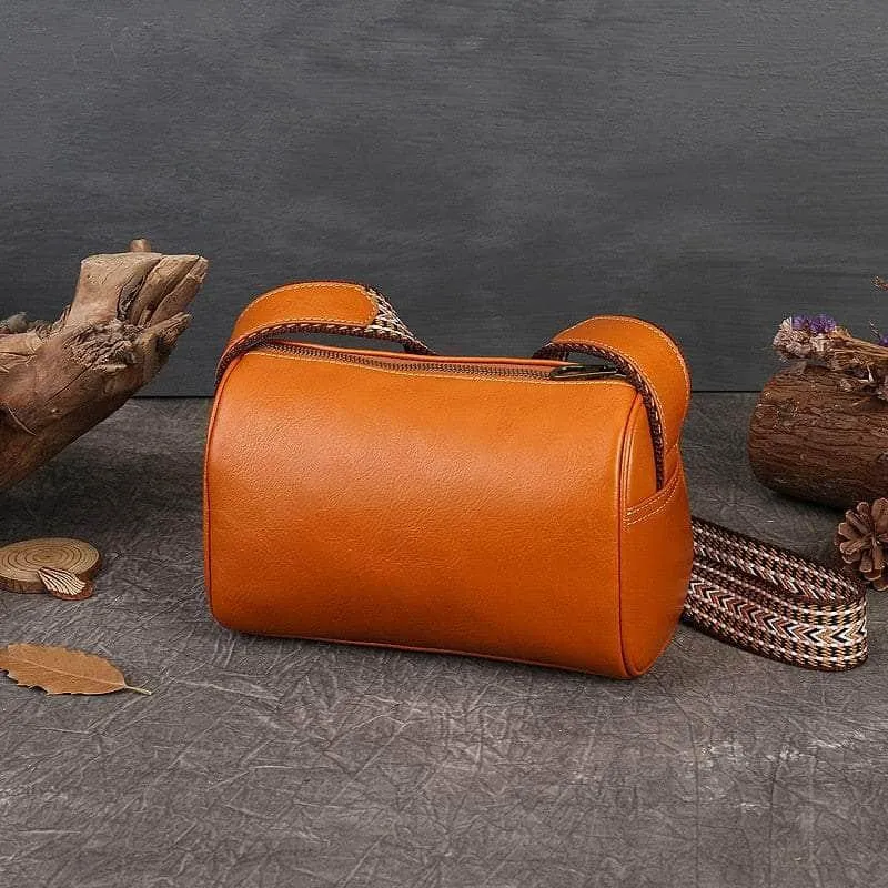 Vintage Genuine Leather Small Shoulder Messenger Bag