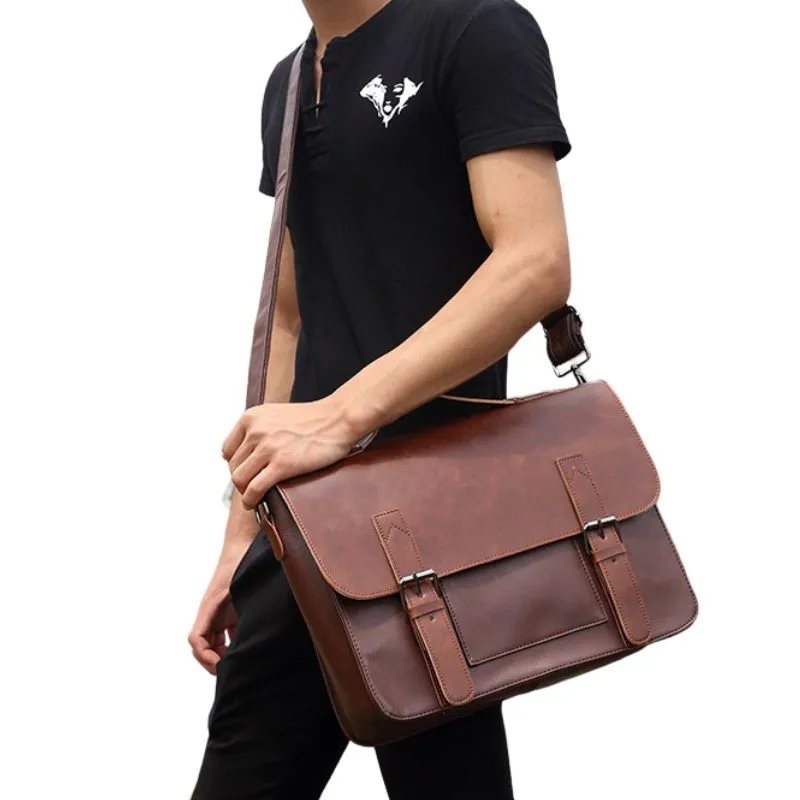 Vintage PU Messenger Bag