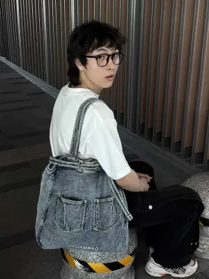 Vvsha  Christmas Gift Denim-Style Fashion Canvas Bag