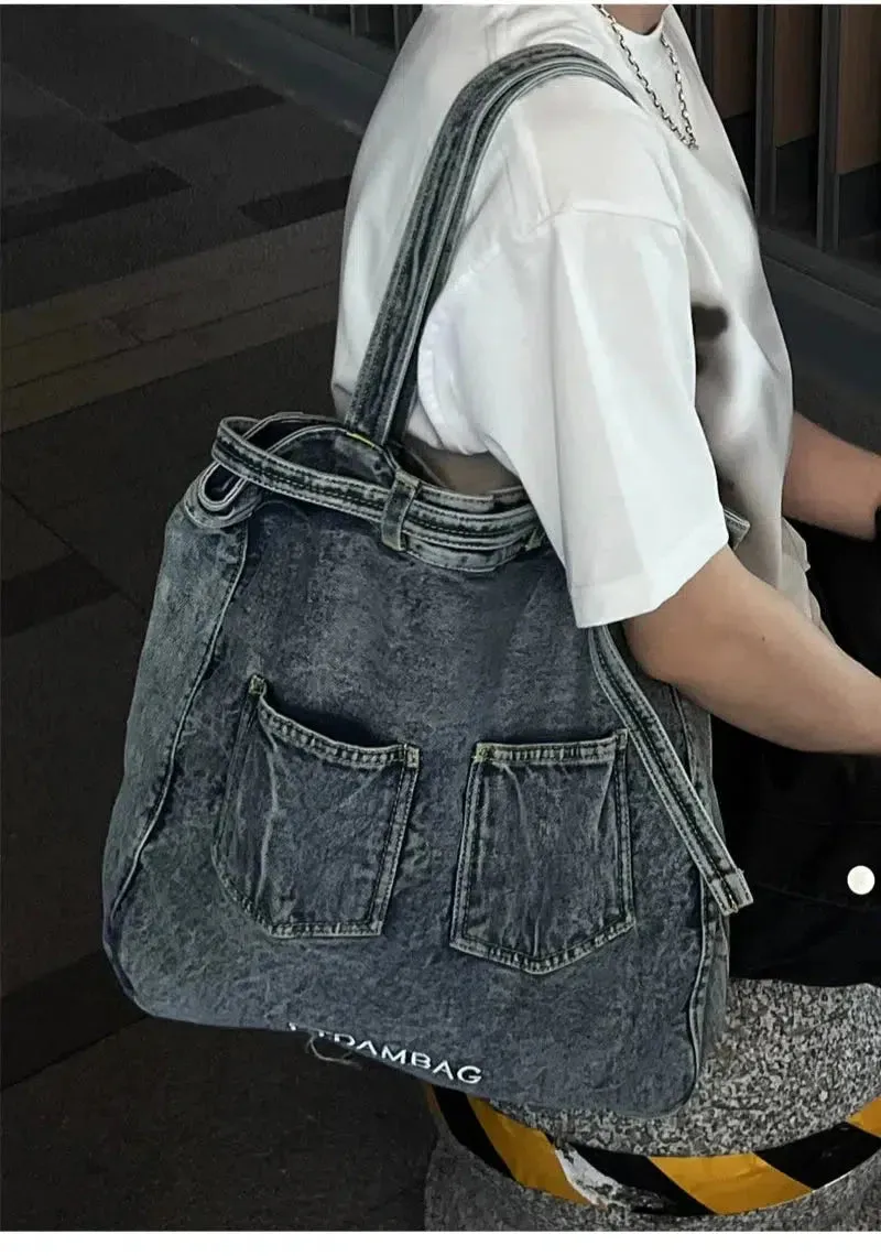 Vvsha  Christmas Gift Denim-Style Fashion Canvas Bag