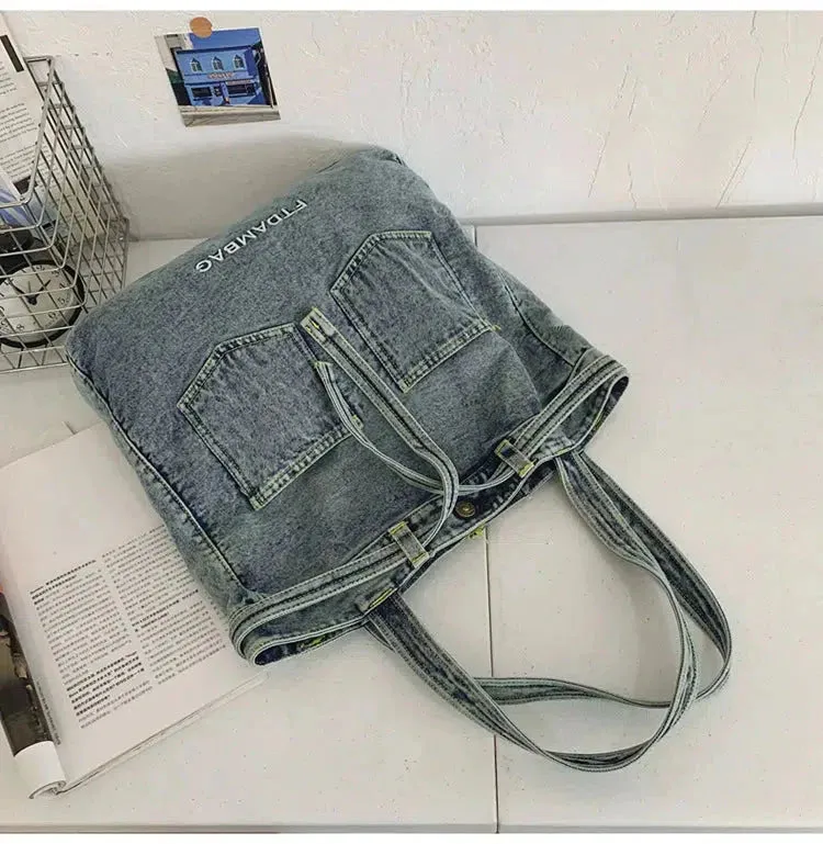 Vvsha  Christmas Gift Denim-Style Fashion Canvas Bag