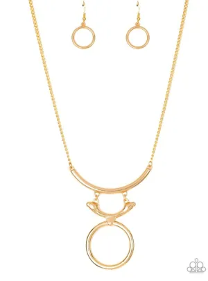 Walk Like An Egyptian - Gold Necklace - Paparazzi Accessories