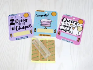 Wedding Couple Money Card with Plastic Dome - Bridal Shower Appreciation Gift Card - Unique Money Holder for Cash Gift for Bachelorette Party -  Humor Cash Gift for Him Her - Reception