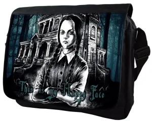 WEDNESDAY HAPPY FACE  - Messenger Bag by Darkside