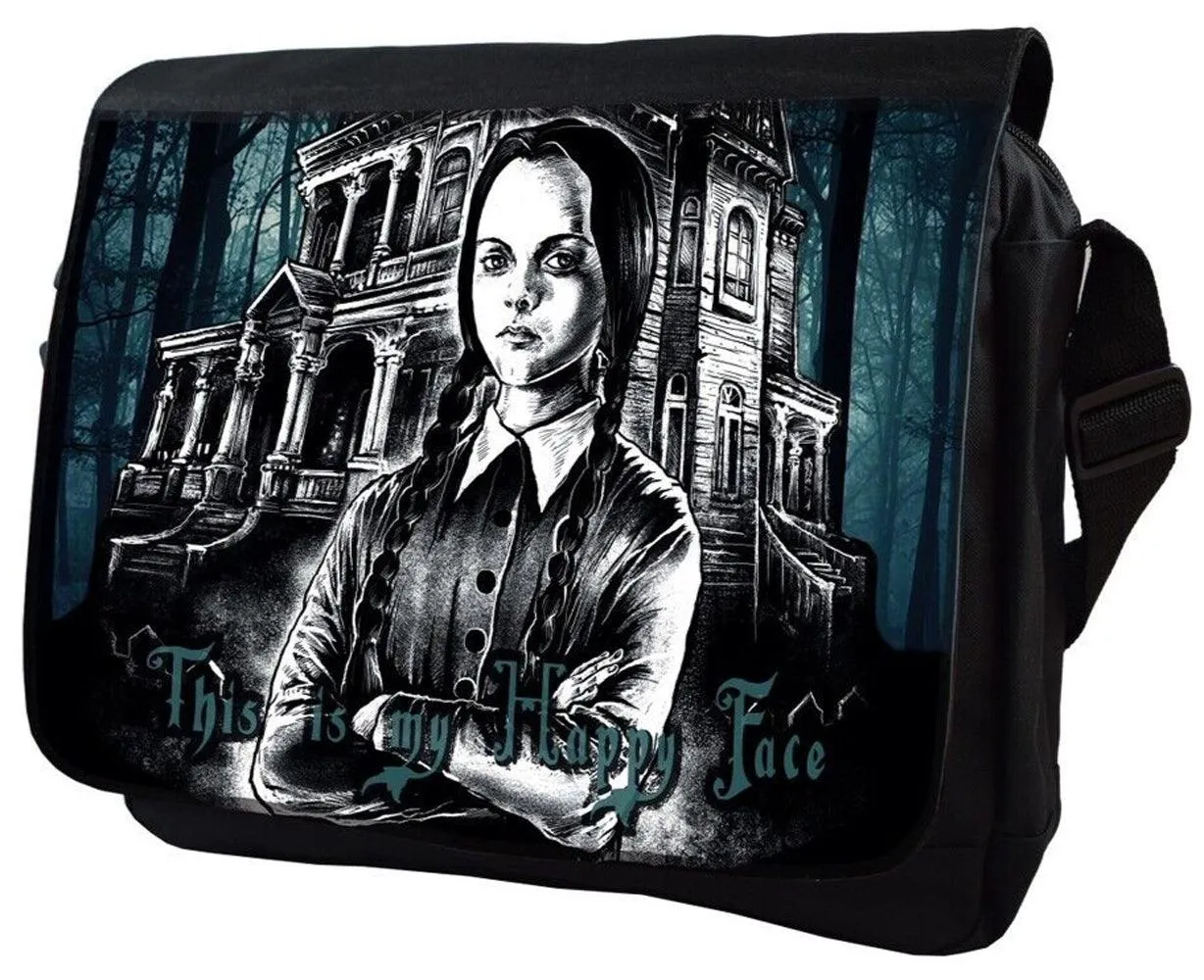 WEDNESDAY HAPPY FACE  - Messenger Bag by Darkside