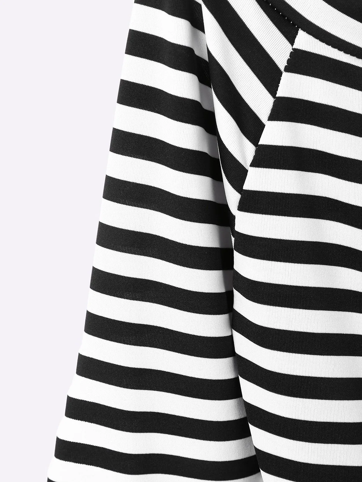 Wholesale Bateau Off The Shoulder 3/4 Sleeve Length Stripe Mini Dress