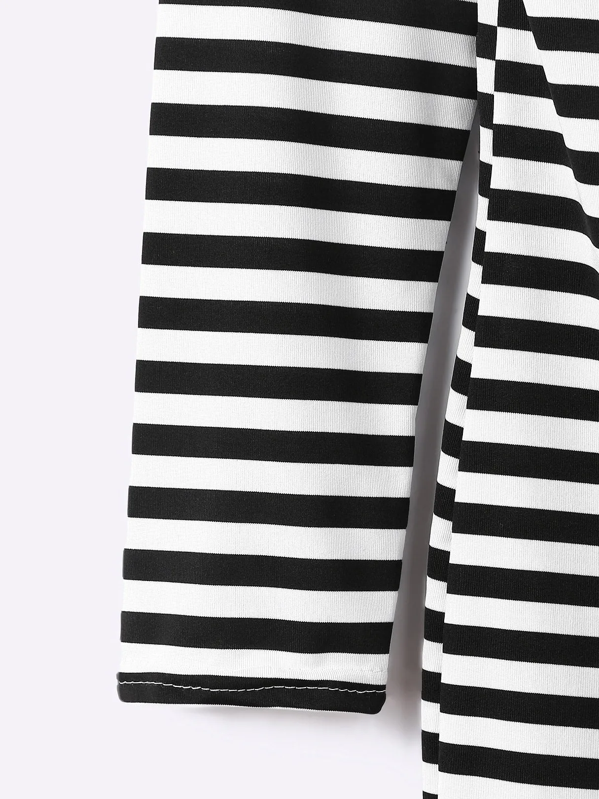 Wholesale Bateau Off The Shoulder 3/4 Sleeve Length Stripe Mini Dress