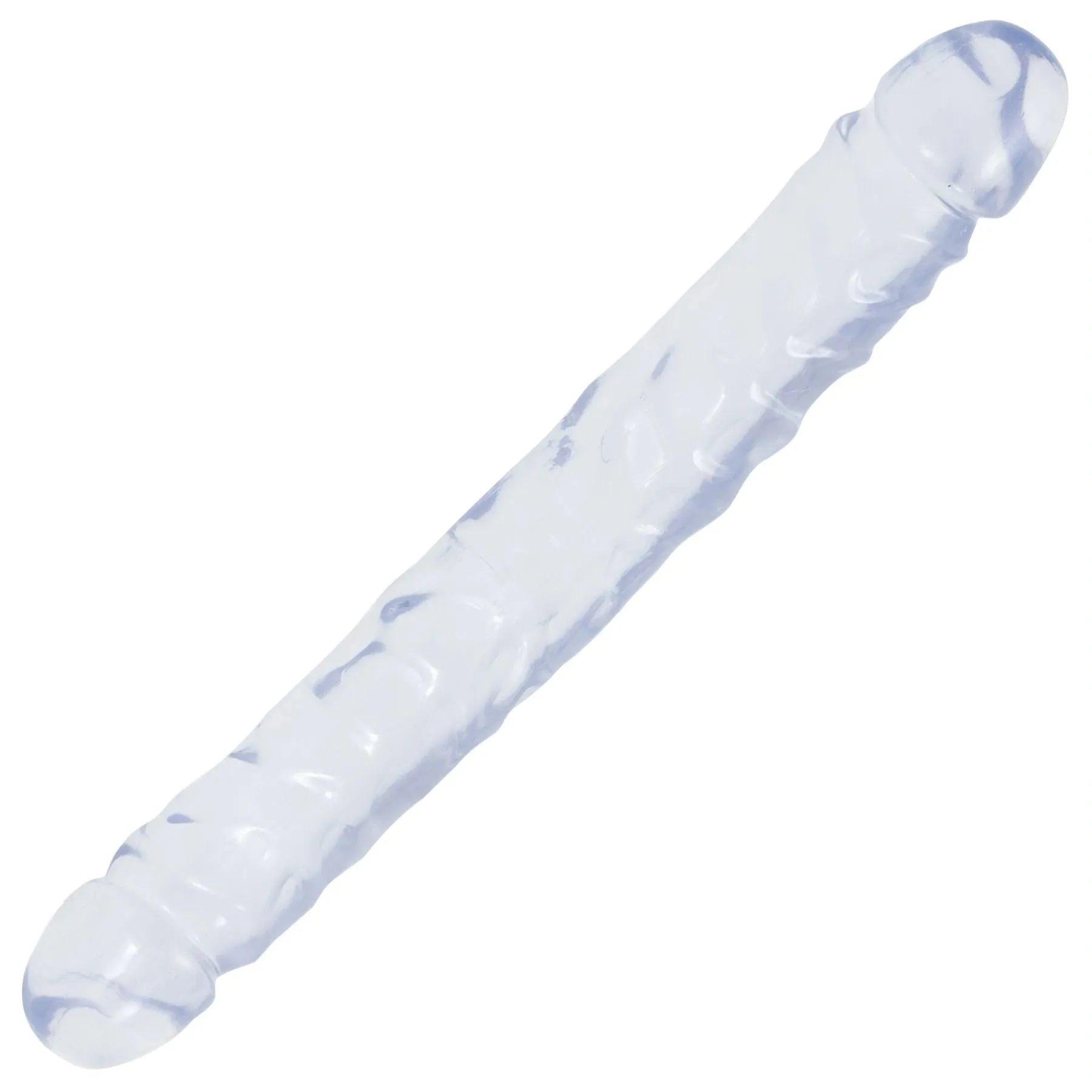 Wholesale Crystal Jellies Jr. Double Dong 12 Inch - Pink or Clear