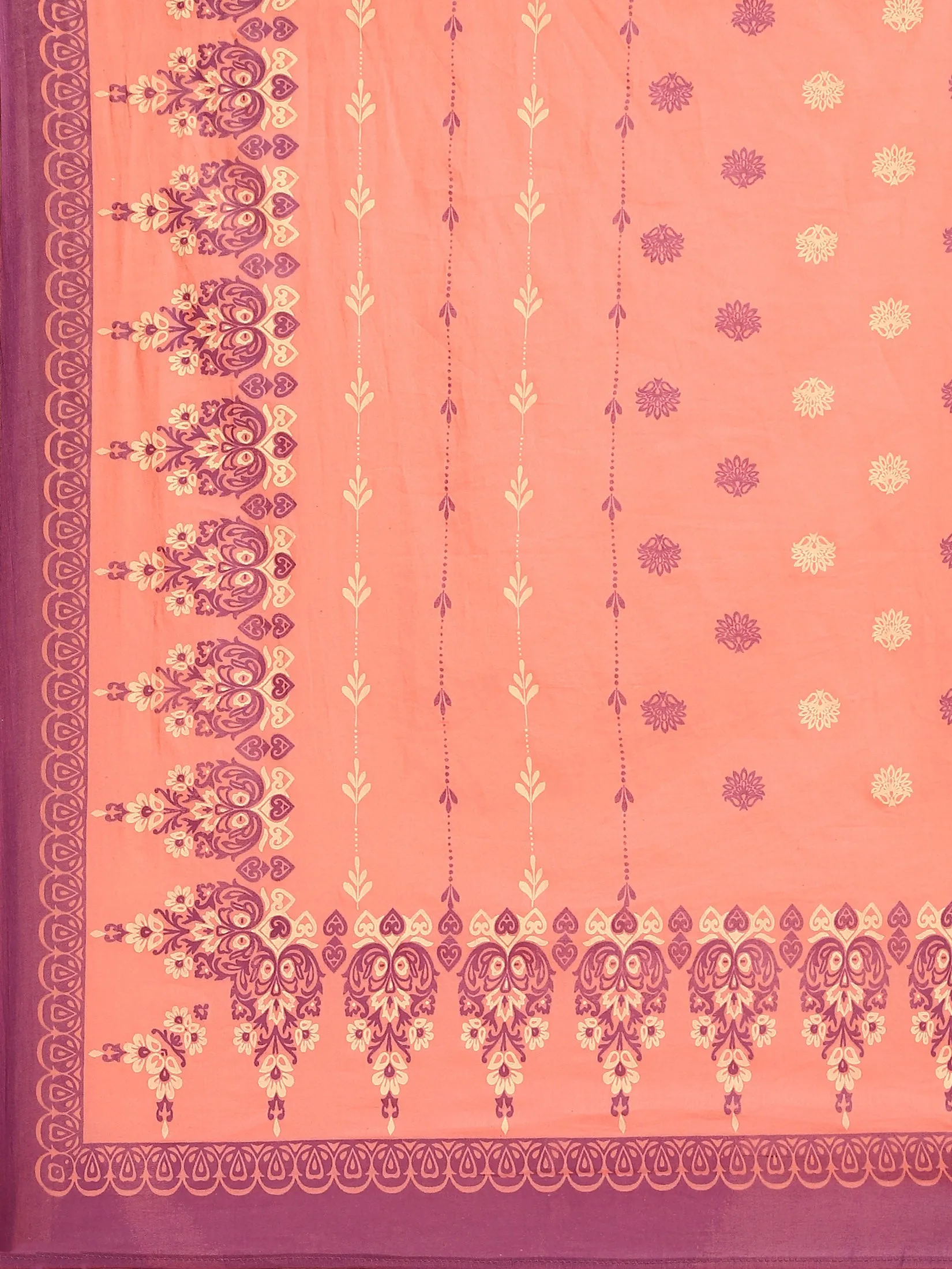 Women Lilac Ornamental Printed Kurta Trouser Dupatta