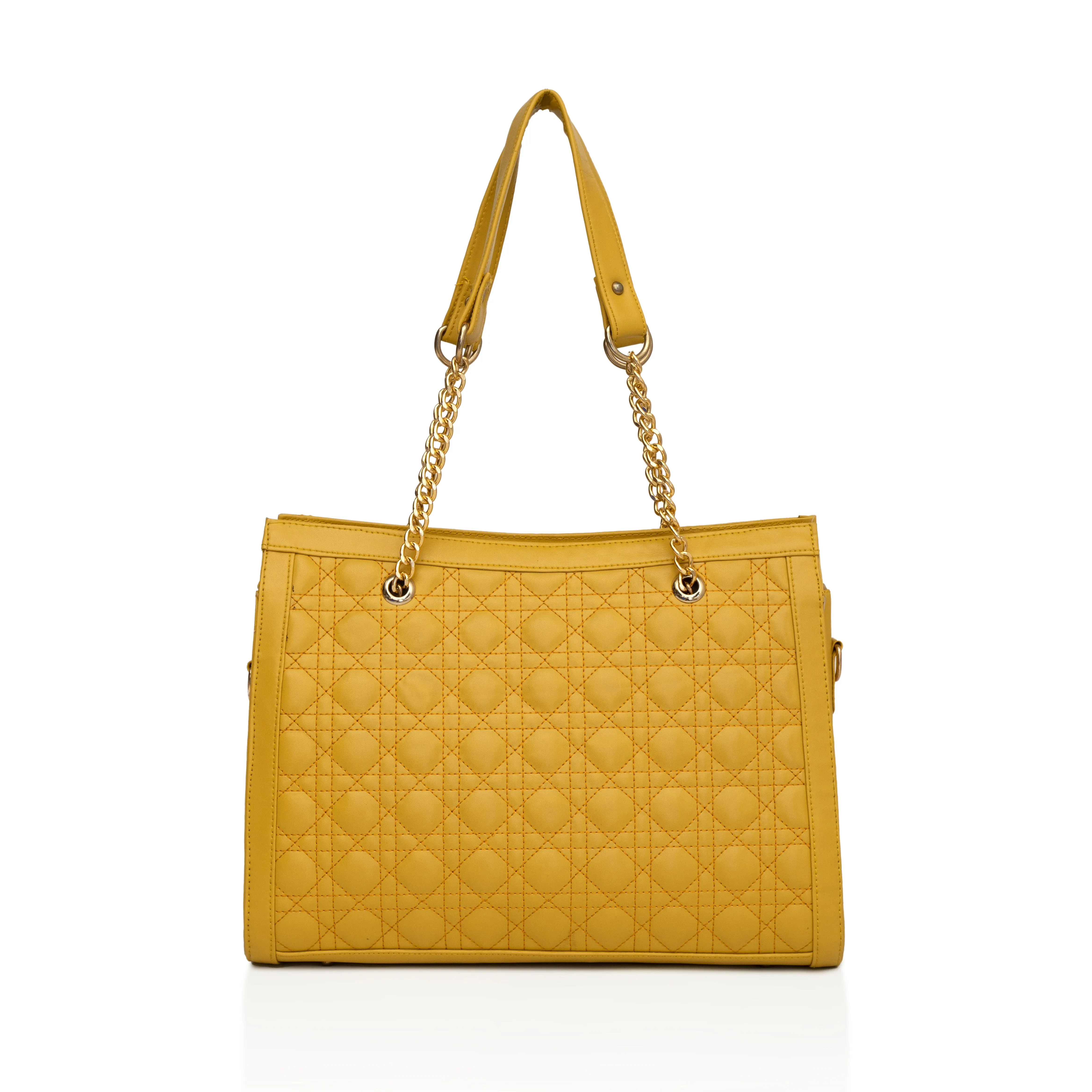 Women yellow textured shoulder bag