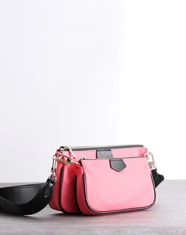 Womens Nylon Mini Shoulder Bag Womens Black Nylon Chain Shoulder Purse Nylon Chain Purse for Ladies