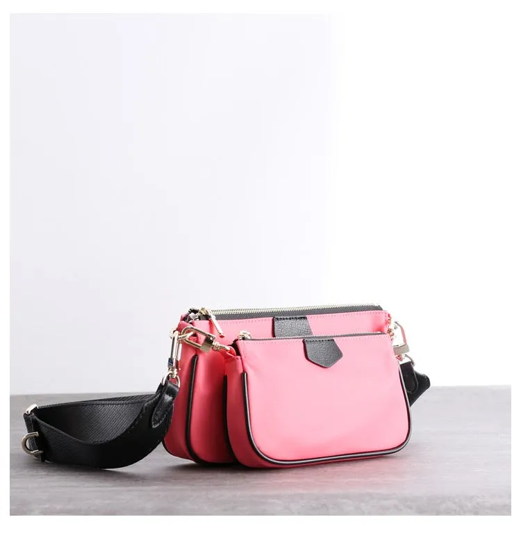 Womens Nylon Mini Shoulder Bag Womens Black Nylon Chain Shoulder Purse Nylon Chain Purse for Ladies