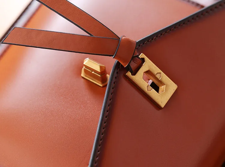 Womens Square Leather Satchel Bags Purses Handbags for Women