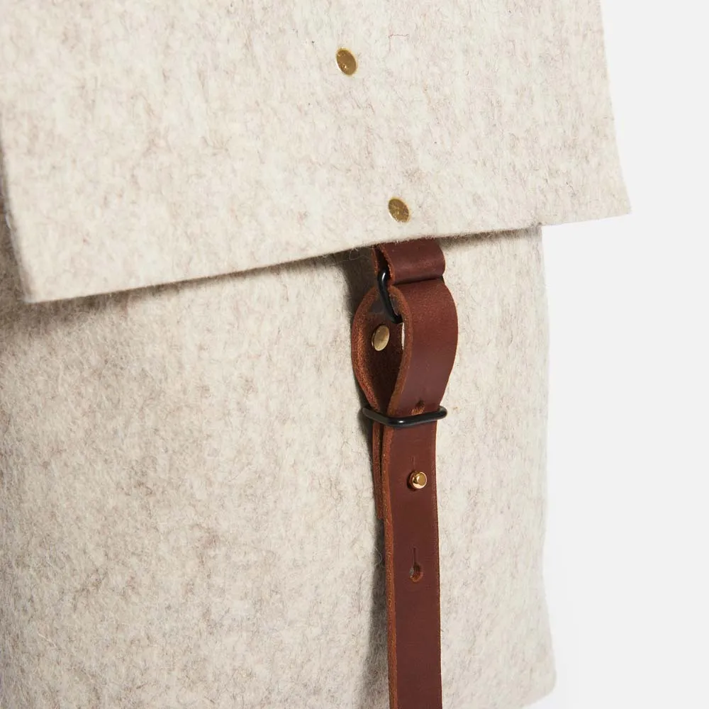 Wool Felt Backpack - Beige