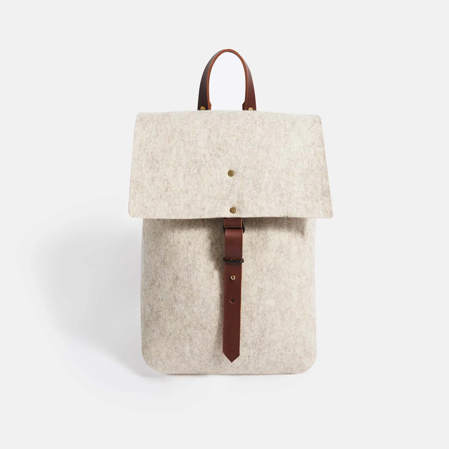 Wool Felt Backpack - Beige