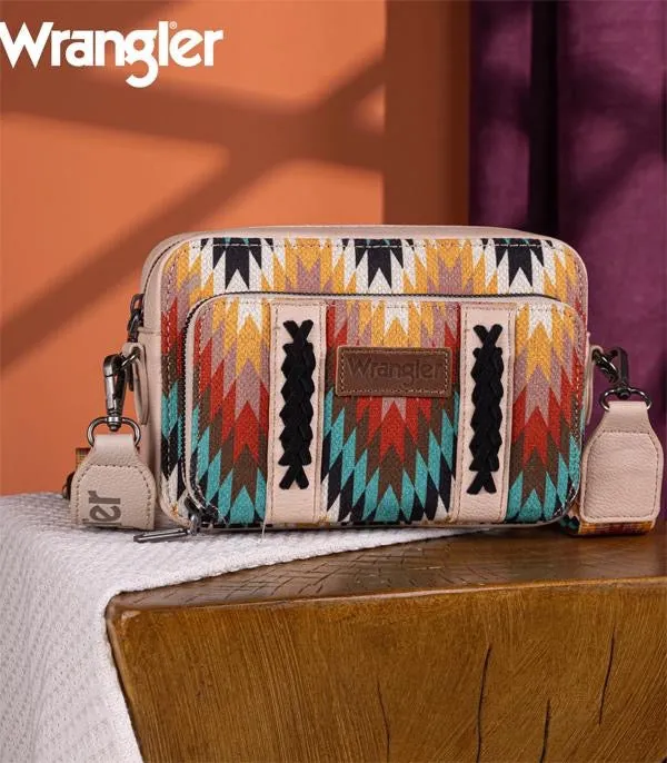 Wrangler Southwestern Printed Crossbody Purse With Wallet Compartment