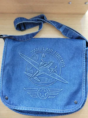 YANKS Denim Embossed Canvas Messenger Bag