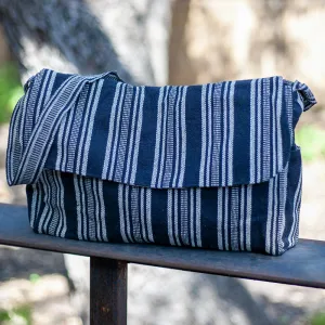Zig Zag Handwoven Cotton Messenger Bag