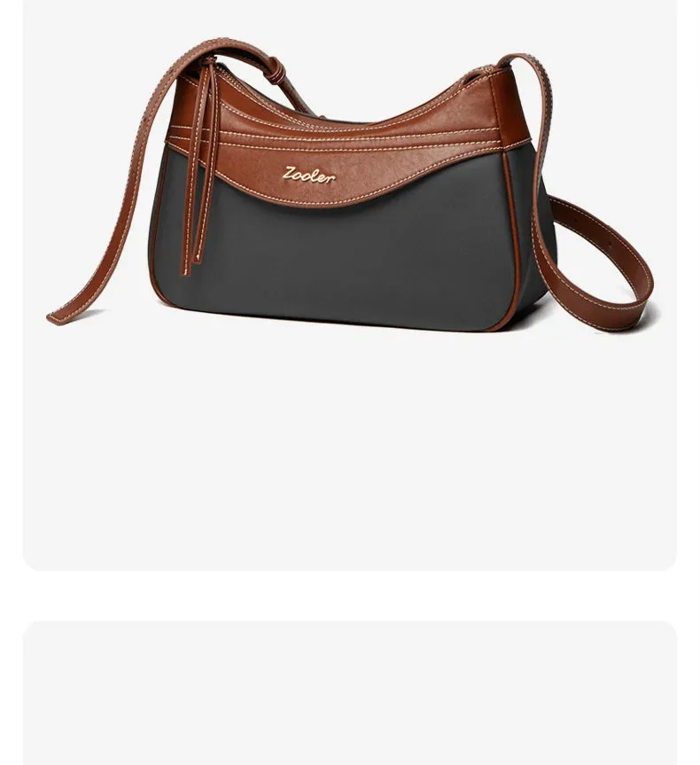 ZOOLER Luxurious Genuine  Oxford Cloth Crossbody Bag