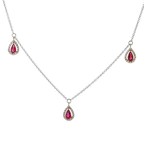 ZP1017 Color Pendant in 14k Gold with Diamonds