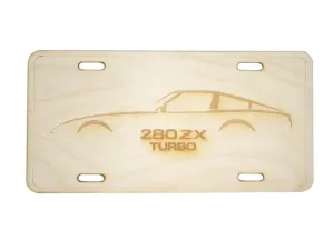 ZSPEC Datsun 280zx S130 Silhouette License Plate, Birch, Ornamental