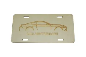 ZSPEC Ford Mustang S550 Cut-Away License Plate, Birch, Ornamental